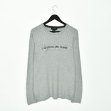 Vintage Calvin Klein Jeans jumper longsleeve tee pullover sweatshirt in grey