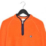 Vintage Helly Hansen quarter zip up fleece jumper longsleeve tee pullover sweatshirt in orange