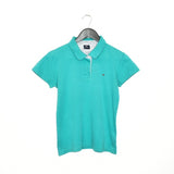 Vintage Tommy Hilfiger polo shirt t-shirt pullover in turquoise/cyan