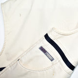 Vintage Puma gilet vest windbreaker fleece track jacket bomber jacket in cream