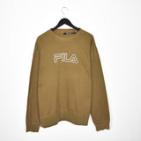 Vintage Fila sweatshirt longsleeve tee pullover jumper in brown