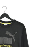 Vintage Puma jumper tracksuit track jacket sweater windbreaker sweatshirt pullover long sleeve in grey and yellow