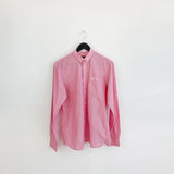 Vintage Fred Perry button down formal shirt long sleeve blouse top in pastel pink
