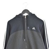 Vintage Adidas zip up hoodie sweatshirt jumper tracksuit track jacket trackie pullover long sleeve in black