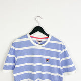 Vintage Fila t-shirt tee blouse top in blue and white