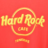 Vintage Hard Rock Cafe Tenerife t-shirt tee blouse top in red and yellow