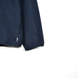 Vintage Adidas zip up fleece jacket sweatshirt longsleeve tee pullover jumper in navy blue