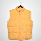 Vintage Sergio Tacchini gilet puffer jacket windbreaker zip up tracksuit in yellow