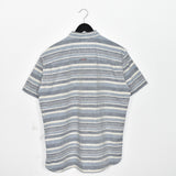 Vintage Hilfiger Denim formal button up shirt short sleeve top in dark blue