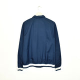 Vintage Adidas bomber jacket fleece windbreaker in dark blue