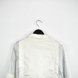 Vintage Puma windbreaker zip up jacket trackie track coat in white and grey