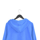 Vintage Adidas hoodie long sleeve sweatshirt track jacket fleece windbreaker jumper in bright blue