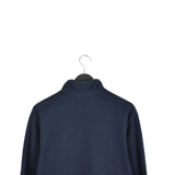 Vintage Adidas zip up fleece jacket sweatshirt longsleeve tee pullover jumper in navy blue