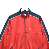 Vintage Puma tracksuit trackie jacket zip up sweater in red and dark blue