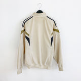 Vintage Adidas zip up tracksuit track jacket trackie sweater windbreaker jumper sweatshirt pullover long sleeve in beige