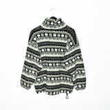 Vintage adjustable turtleneck jumper longsleeve tee pullover sweatshirt in grey