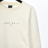 Vintage Nike pullover sweatshirt windbreaker fleece track jacket in white