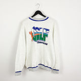 Vintage Grand illusion sportswear jumper longsleeve tee pullover sweatshirt in grey