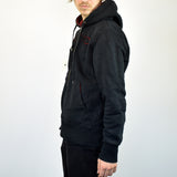 Vintage Woolrich zip up hoodie jumper sweater pullover sweatshirt in black