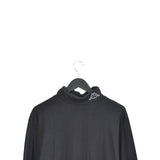 Vintage Kappa turtleneck jumper pullover sweatshirt windbreaker fleece track jacket in black