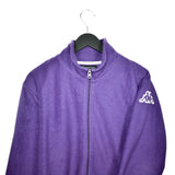 Vintage Kappa fleece zip up sweatshirt pullover jumper track jacket hoodie in purple