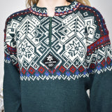 Vintage Salt Lake 2002 knitted sweatshirt jumper sweater top pullover in dark green