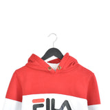 Vintage Fila hoodie long sleeve sweatshirt tracksuit fleece windbreaker jumper in black white and red