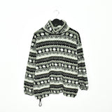 Vintage adjustable turtleneck jumper longsleeve tee pullover sweatshirt in grey