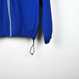 Vintage Nike windbreaker fleece track zip up jacket bomber in blue and black with white stripes