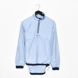 Vintage Olympus quarter zip up track jacket windbreaker trackie sweater jumper sweatshirt pullover long sleeve in light blue
