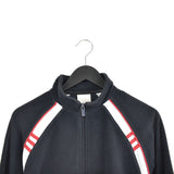 Vintage Adidas zip up jacket fleece jumper tracksuit track windbreaker longsleeve tee pullover in black, red and white.