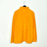 Vintage fuzzy fleece track longsleeve tee pullover sweatshirt jumper in orange