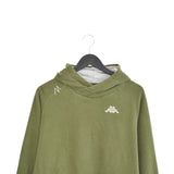 Vintage Kappa hoodie sweatshirt jumper sweater pullover fleece windbreaker in army green