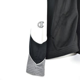 Vintage Champion zip up windbreaker tracksuit track jacket trackie sweater jumper sweatshirt pullover long sleeve in black, white and grey