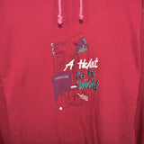 Vintage sweatshirt jumper sweater pullover hoodie in burgundy