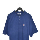 Vintage Fila quarter zip up polo shirt top pullover blouse in blue
