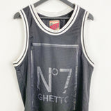 Vintage Review sleeveless basketball t-shirt top blouse tee in black