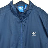 Vintage Adidas bomber jacket fleece windbreaker in dark blue