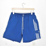Vintage Adidas shorts joggers trousers track pants bottoms in blue and white