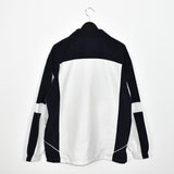 Vintage lotto windbreaker fleece track jacket bomber jacket in white and black