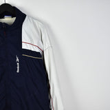 Vintage Reebok windbreaker track jacket tracksuit trackie jumper in white and blue with red stripes