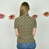 Cute Yoors turtleneck crewneck t-shirt jumper sweater top pullover blouse in black and gold