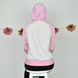 Cute sporty Nike fleece track jacket hoodie jumper sweater top cardigan pullover in white and pink