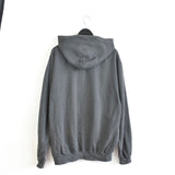 Vintage Champion hoodie track zip up jacket jumper longsleeve tee pullover sweatshirt in dark grey