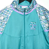 Vintage lotto track jacket zip up jumper sweatshirt sweater pullover in electric blue/green