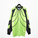 Vintage Umbro long sleeve shirt tee blouse jumper sweatshirt top in neon green and black