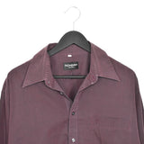 Vintage Yves Saint Laurent button down formal shirt long sleeve blouse top in burgundy