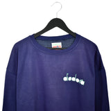 Vintage Diadora sweatshirt pullover jumper hoodie in purple
