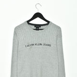 Vintage Calvin Klein Jeans jumper longsleeve tee pullover sweatshirt in grey