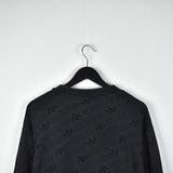 Vintage Adidas jumper pullover sweatshirt windbreaker fleece track jacket in dark grey